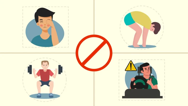 physical activities to avoid