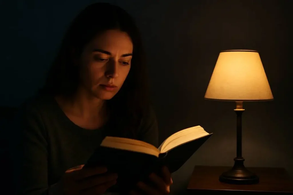 Reading in dim light